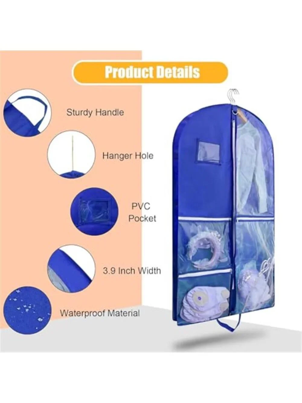 Garment Bag Dance Costume Travel Bag Clear Hanging Dress Storage Kids Girls